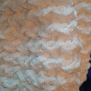 Cozy White Textured Knit Scarf